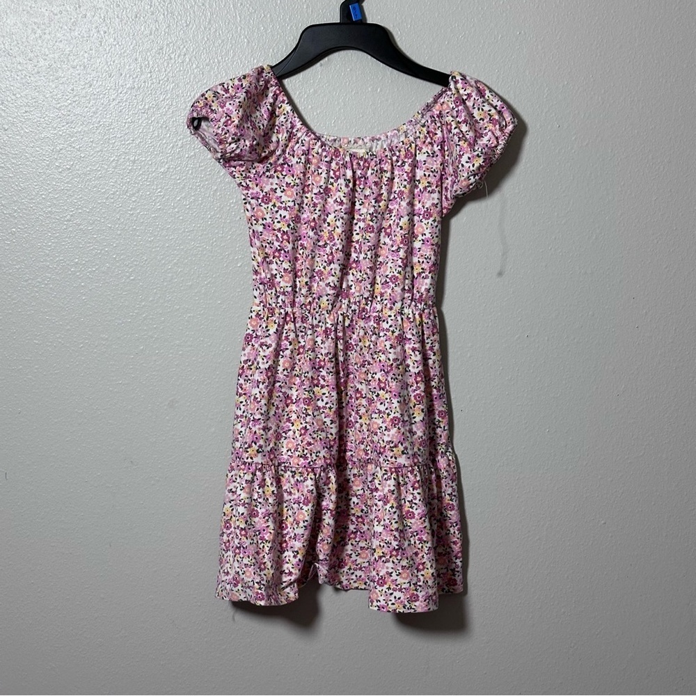 Btween Girls Kids Pink Floral Spring Dress size 6.